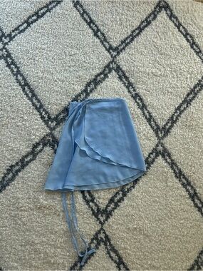 Light Blue Wrap ballet Skirt